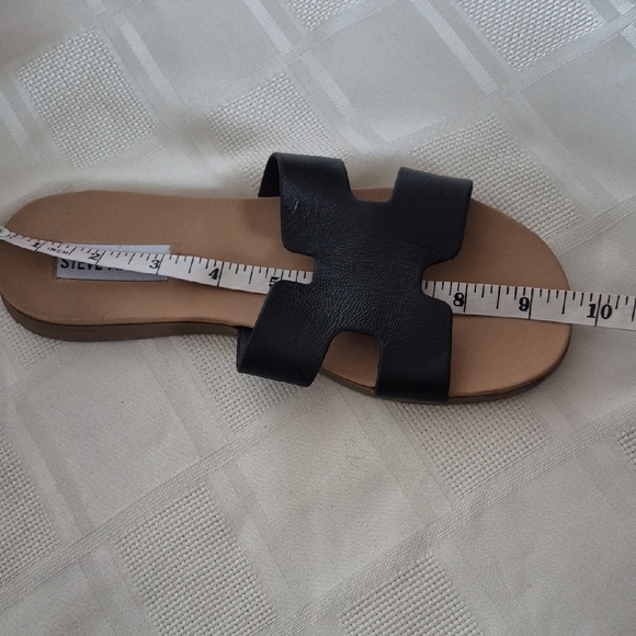 Steve Madden Black Slide Sandals - Picture 6 of 16